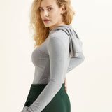 Başparmak Delikli Anti-Bakteriyel Termal Kapüşonlu Üst