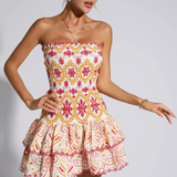 Monaco Mini Elbise - Gün Batımı