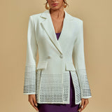 Beyaz Süslemeli Blazer