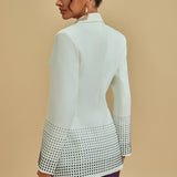 Beyaz Süslemeli Blazer