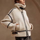 Suni Kürk Detaylı Ceket