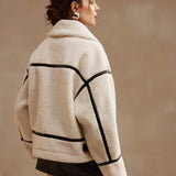 Suni Kürk Detaylı Ceket