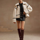 Suni Kürk Detaylı Ceket