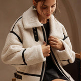 Suni Kürk Detaylı Ceket