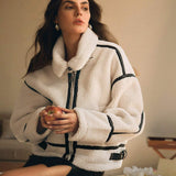 Suni Kürk Detaylı Ceket