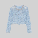 Işıltılı Yaka Süslemeli ve Midi Etekli Dantel Takımı