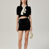 Camille Sahte Cepli Kristal Süslemeli Etek