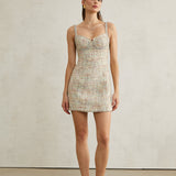 Beatrice Kristal Süslemeli Mini Elbise