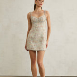 Beatrice Kristal Süslemeli Mini Elbise
