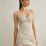 Beatrice Kristal Süslemeli Mini Elbise