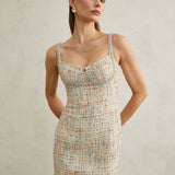 Beatrice Kristal Süslemeli Mini Elbise