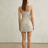 Beatrice Kristal Süslemeli Mini Elbise