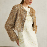 Bérénice Kristal Süslemeli Püsküllü Ceket