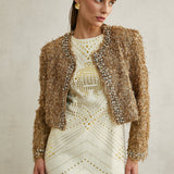 Bérénice Kristal Süslemeli Püsküllü Ceket