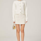 Crystal Charm Taş İşlemeli Kadife Hırka