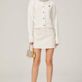 Crystal Charm Taş İşlemeli Kadife Hırka