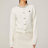 Crystal Charm Taş İşlemeli Kadife Hırka