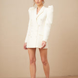 Regal Grace Balon Kollu Düğme Detaylı Ceket Elbise