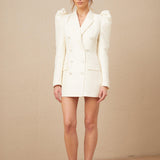 Regal Grace Balon Kollu Düğme Detaylı Ceket Elbise