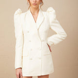 Regal Grace Balon Kollu Düğme Detaylı Ceket Elbise