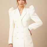 Regal Grace Balon Kollu Düğme Detaylı Ceket Elbise