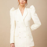 Regal Grace Balon Kollu Düğme Detaylı Ceket Elbise