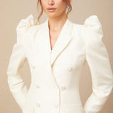 Regal Grace Balon Kollu Düğme Detaylı Ceket Elbise