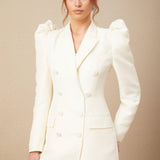 Regal Grace Balon Kollu Düğme Detaylı Ceket Elbise