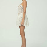 Romantik Dantel Korse Mini Elbise