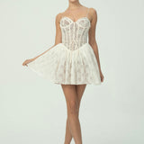 Romantik Dantel Korse Mini Elbise