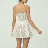 Romantik Dantel Korse Mini Elbise