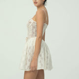 Romantik Dantel Korse Mini Elbise