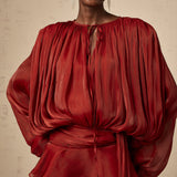 fırfırlı mini kırmızı elbise