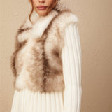 Suni Kürk & Örgü Detaylı Ceket