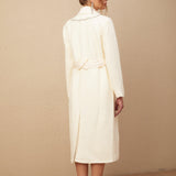 Eternal Grace Beyaz Kuşaklı Uzun Kaban