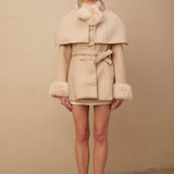 "Royal Grace" Peluş Detaylı Karamel Kaban