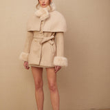 "Royal Grace" Peluş Detaylı Karamel Kaban