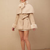 "Royal Grace" Peluş Detaylı Karamel Kaban