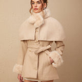 "Royal Grace" Peluş Detaylı Karamel Kaban