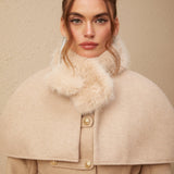 "Royal Grace" Peluş Detaylı Karamel Kaban