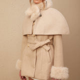 "Royal Grace" Peluş Detaylı Karamel Kaban