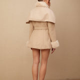 "Royal Grace" Peluş Detaylı Karamel Kaban