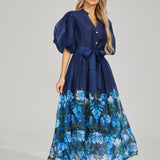 Bloom Düğmeli Maxi Elbise