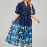 Bloom Düğmeli Maxi Elbise