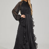 Fırfırlı Maxi Elbise