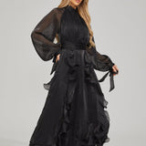 Fırfırlı Maxi Elbise