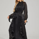 Fırfırlı Maxi Elbise