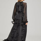 Fırfırlı Maxi Elbise