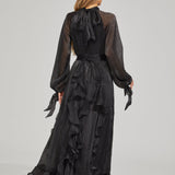 Fırfırlı Maxi Elbise