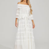 Dantel Detaylı Maxi Elbise